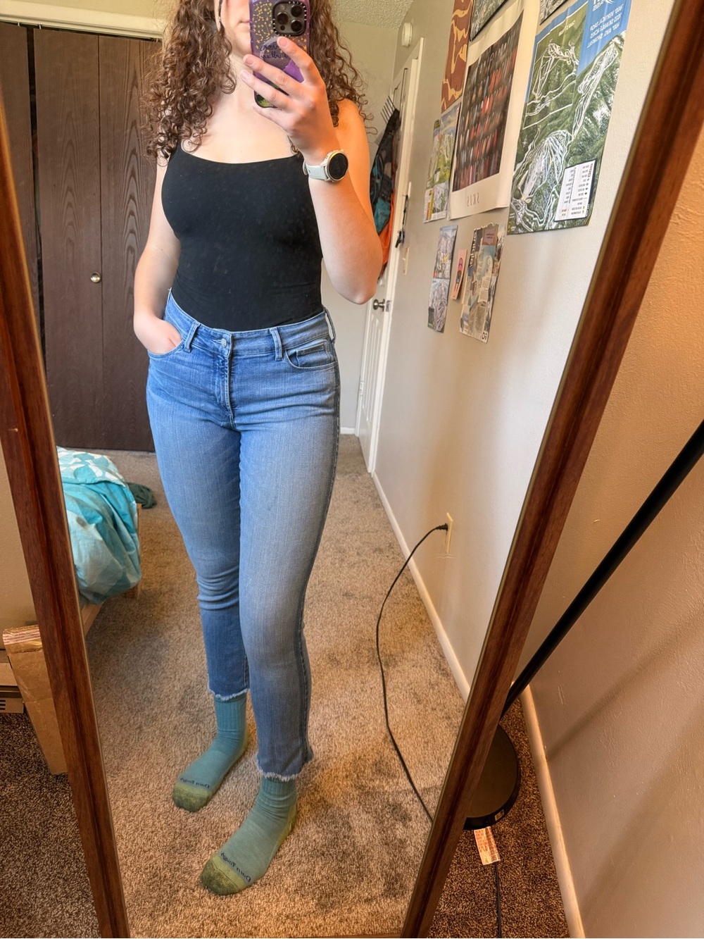 NYDJ Women's Light Blue High-Rise Skinny Jeans